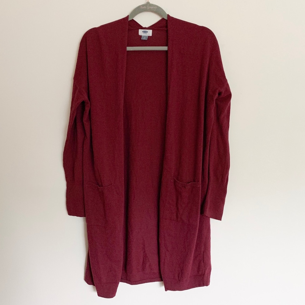 Maroon Long Cardigan / Duster